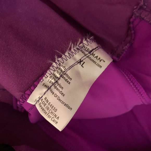 WEISSMAN Purple Ruffle Stretch JACKET with belt Bodysuit SET women’s size XL - Picture 2 of 11